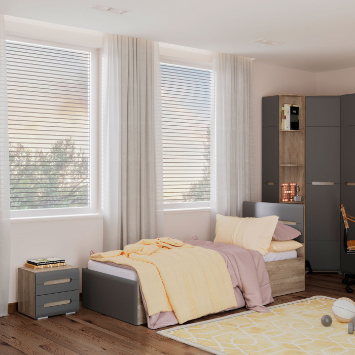 Спальня "Наоми" КР-12 дуб каньон/графит