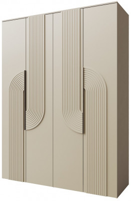 Шкаф для одежды 4-х дверный "Монтиз" - Персидский жемчуг/Шаде песочный