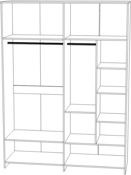 Шкаф для одежды 4-х дверный 