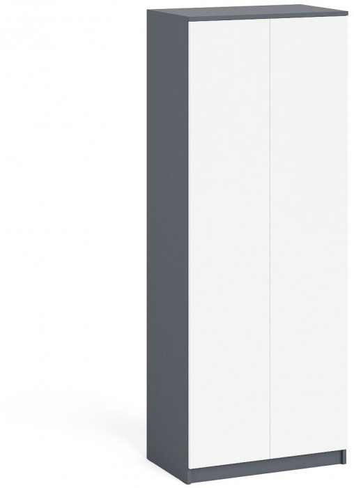 Мори Шкаф МШ800.1, цвет графит/белый, ШхГхВ 80,4х50,4х209,6 см.