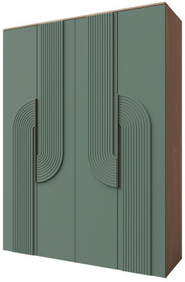 Шкаф для одежды 4-х дверный "Монтиз" - Дуб мадура/Эвкалипт