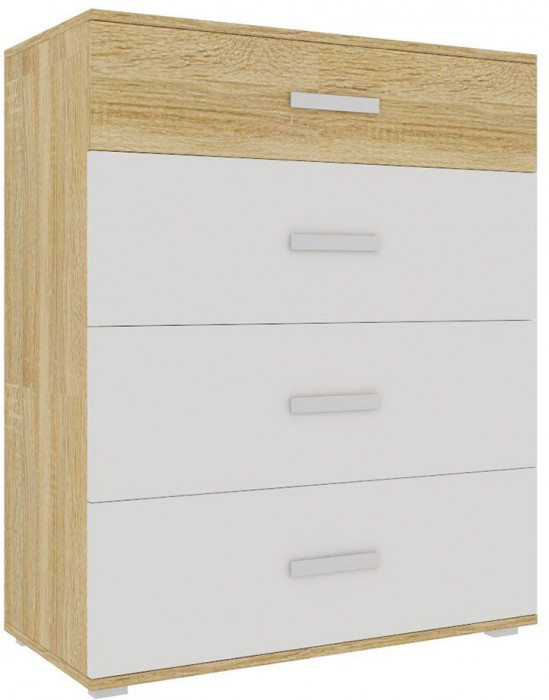 NEXT 40-2 Комод Дуб Сонома / Белый