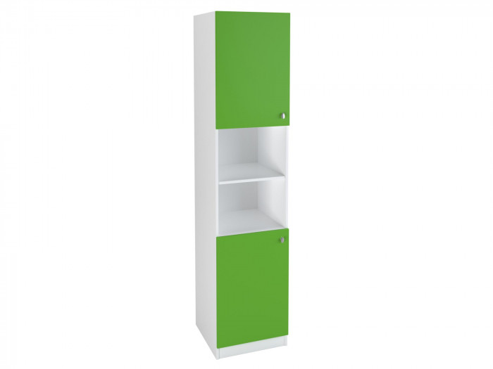 Шкаф-пенал закрытый 2/3 Белый/Салатовый