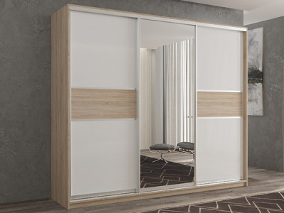 Шкаф-купе Кааппи 10 Сонома Светлый 180х45х230 см