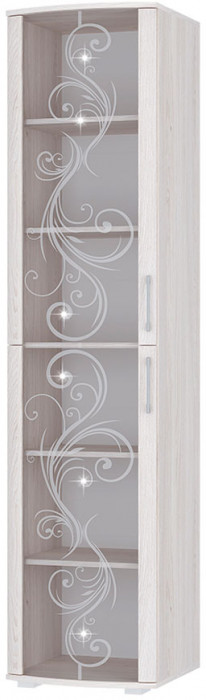 Гостиная "Флоренция" стеклопенал ясень белый