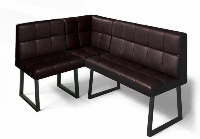 Модульный угловой диван Реал Умбер/Черный муар