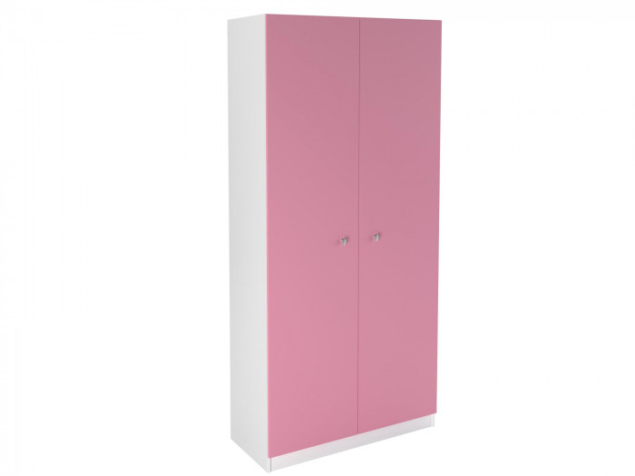 Шкаф прямой 45 Белый/Розовый