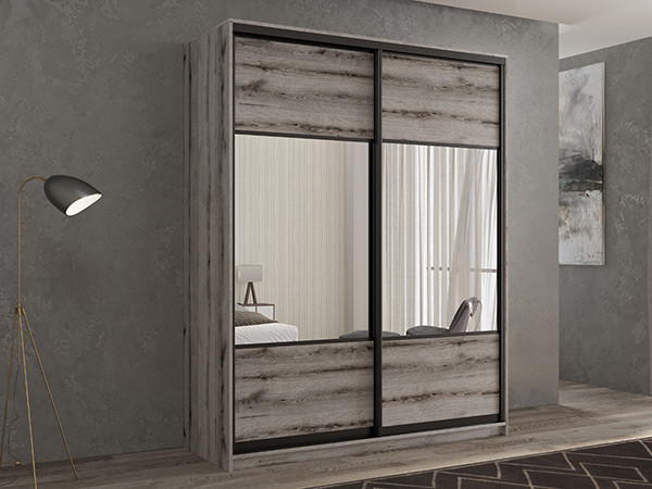 Шкаф-купе Кааппи 6 Эвок Окаменелый 150х60х230 см