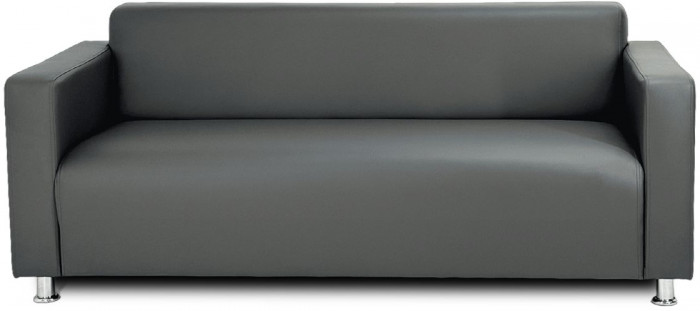 Диван прямой Томи, 160 см, экокожа, темно-серый