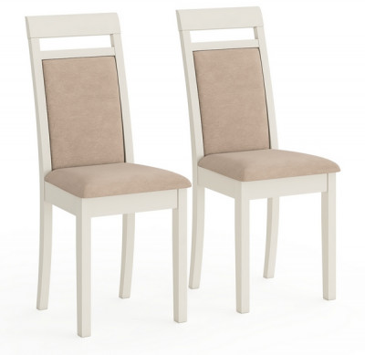 Два стула Мебель--24 Гольф-12 разборных, слоновая кость