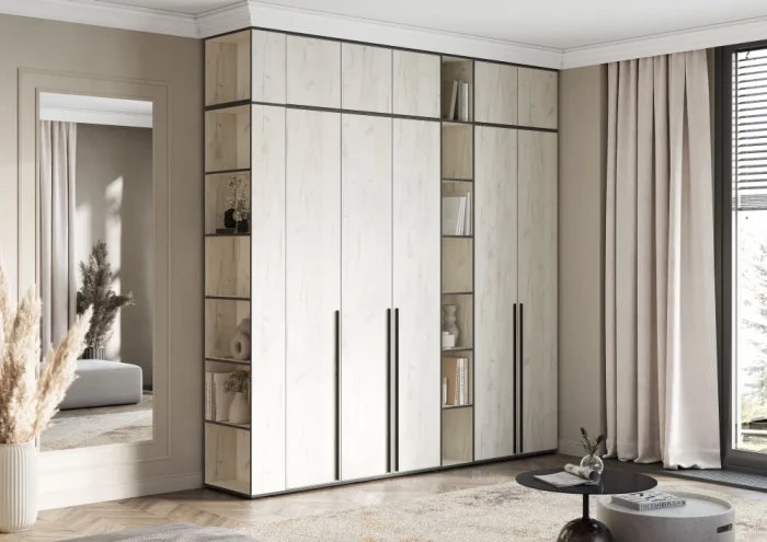 Норд Композиция Шкафов с антресолями + Терминал, Дуб крафт белый/Дуб крафт белый