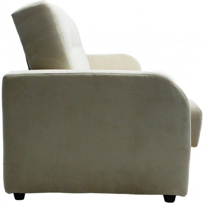 Раскладной диван-кровать, прямой, книжка, цвет бежевый, велюр, Лондон Люкс 140