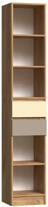 Челси Color Стеллаж с ящиками (Слоновая кость/Глиняный серый/Дуб крафт)