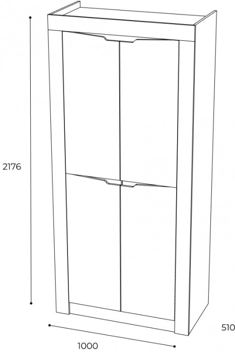 Шкаф двустворчатый Леонардо