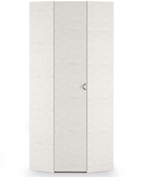 Амели Шкаф для одежды 13.131(угловой), цвет шёлковый камень, ШхГхВ 81,3х81,3х230 см., универсальная дверь