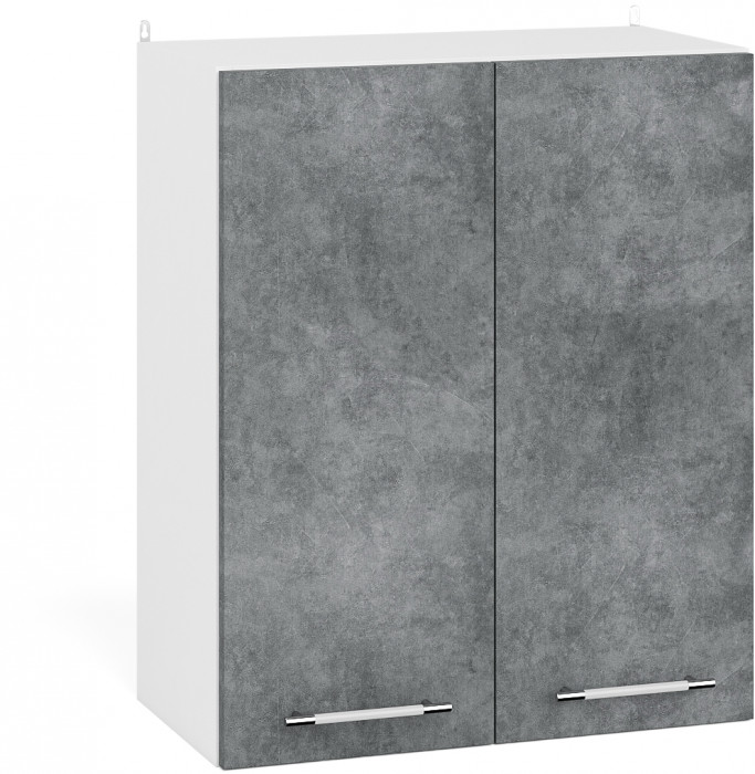 Кухня Мебель--24 ШВ600 Шкаф 60 см., цвет корпус белый/фасад МДФ бетон лофт графит, ШхГхВ 60х32х72 см.