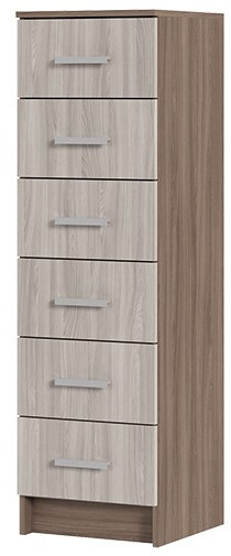 ГАРМОНИЯ КМ 602 комод 6 ящиков (0,4х1,34х0,408) шимо темный/шимо светлый