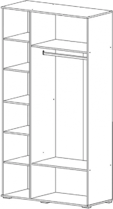 Норд Шкаф трехстворчатый 1200 графит