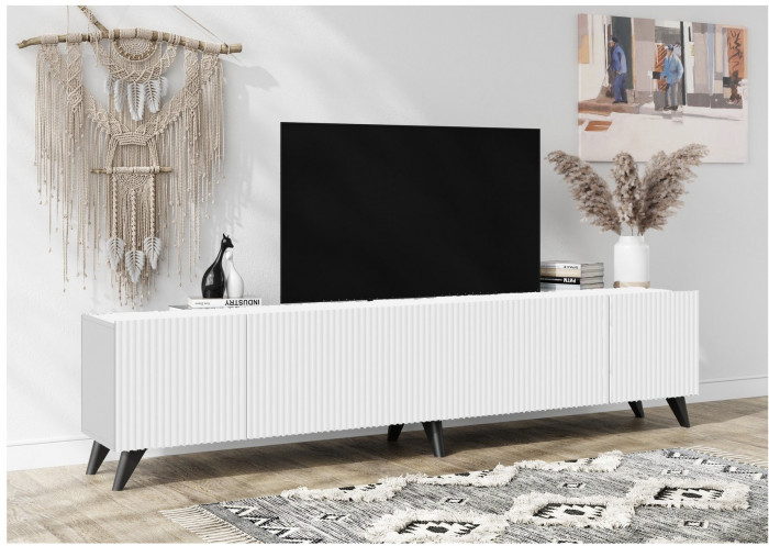 Тумба ТВ Сканди с опорами (Серый шифер / Грин Грей софт)