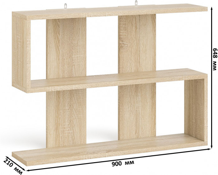 Мори Стол компьютерный МС-1 левый + Тумба ТМП400.1 + Полка 900, цвет дуб сонома/белый, ШхГхВ 130,4х50х209,6 см., НЕ универсальная сборка