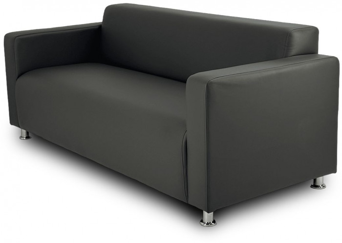 Диван прямой Томи, 180х78х75 см, экокожа, черный