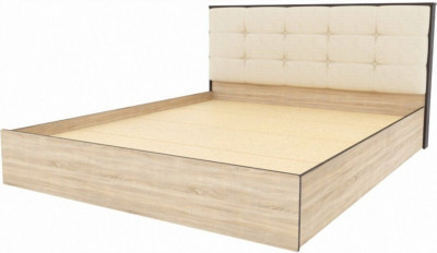 Кровать Лирика ЛК-2 велюр карамель + основание ЛДСП 140
