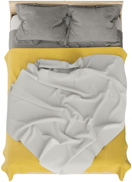 Мори Кровать 1400, цвет дуб сонома, ШхГхВ 143,5х203,5х70 см., сп.м. 1400х2000 мм., без матраса, основание есть