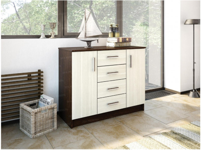 Комод К1000-2Д, Венге/лоредо