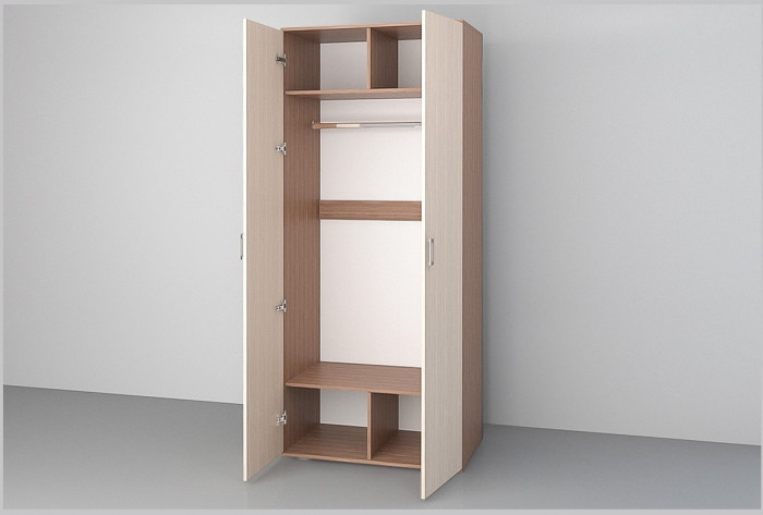 Аллегро 4 Шкаф 2-створчатый ЛДСП (Ясень шимо темный / светлый)