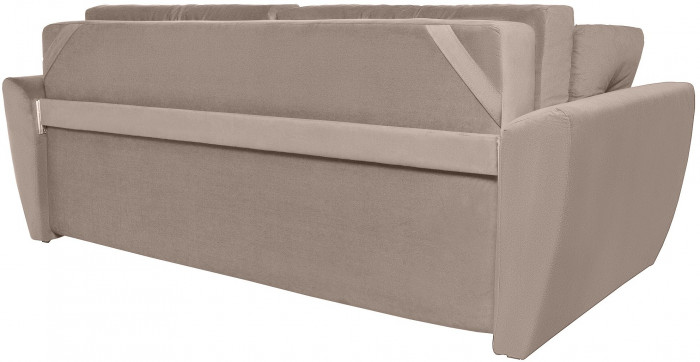 Диван-еврокнижка Амстердам Люкс, 160х195, пружинный блок, велюр бежевый