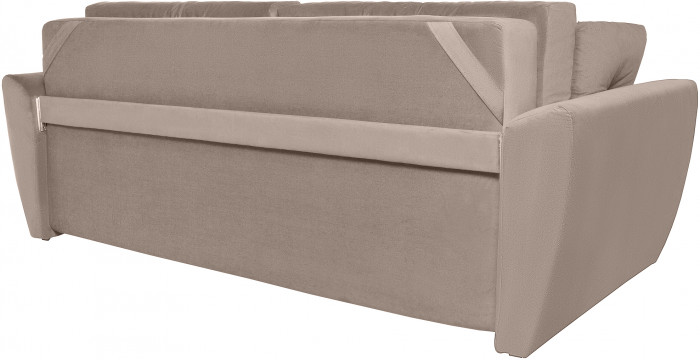 Диван-еврокнижка Амстердам Люкс, 160х195, пружинный блок, велюр бежевый