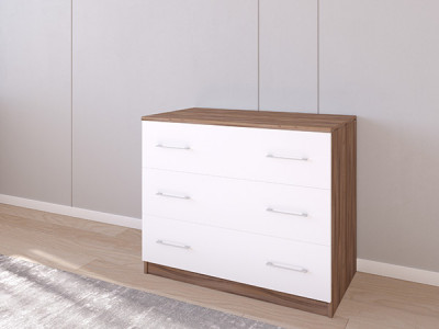 Комод 01/23 90х50х75 Орех/Белый