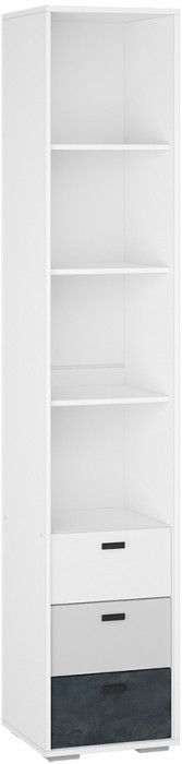 Пенал открытый Накки ПО-400, Белый, Серый, Угольный камень