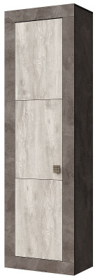 Шкаф-пенал однодверный "Лондон" - Оникс/Бетон пайн светлый