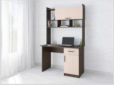 Компьютерный стол Квартет-10 венге/дуб молочный