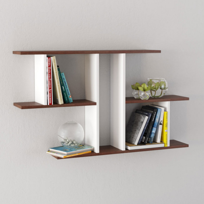 Полка навесная ПН-4 (1050*600*180) орех донской/белый