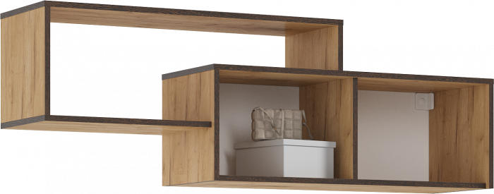 Норд Полка 2-х ярусная (Дуб Крафт, Дуб Крафт)