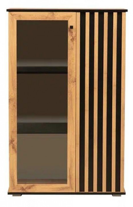 Шкаф комбинированный Либерти 51.03 (опора h20) Дуб вотан/Черный