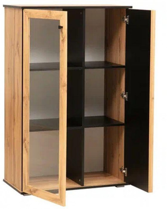 Шкаф комбинированный Либерти 51.03 (опора h20) Дуб вотан/Черный