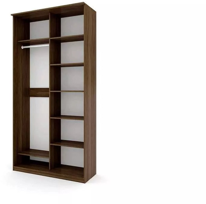 Шкаф купе Модерн 1190х600 2-х дверный 2-х секционный фотопечать №2 венге