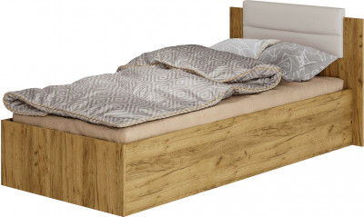 Кровать 0,9 м "Евро" крафт/белый