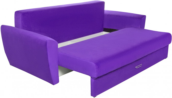 Диван-еврокнижка Амстердам Люкс, 160х195, пружинный блок, велюр фиолетовый