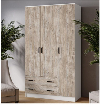 Шкаф комбинированный Лагуна 1200 без зеркала белый/дуб юкон