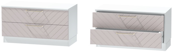 Тумба-5 прикроватная напольная "Иннэс-7", Белый/Грэй софт