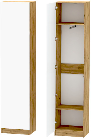 Иннэс-10 Пенал, Дуб Крафт Золотой\Белый глянец