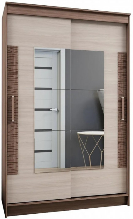 Элегант Шкаф-купе 2, Ясень шимо темный/светлый
