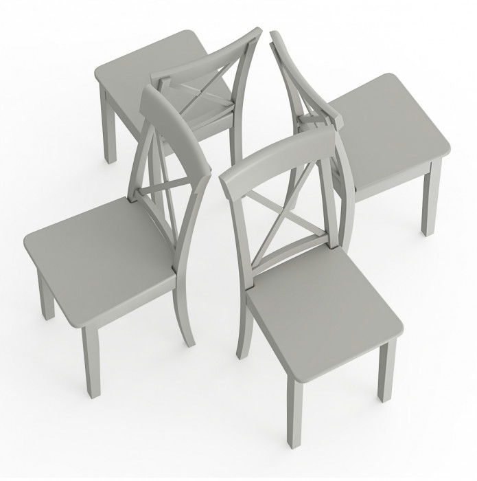Четыре стула Мебель--24 Гольф-14 разборных, серый