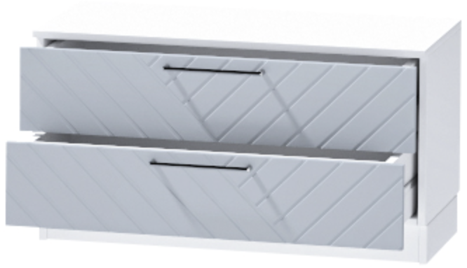 Тумба-5 прикроватная напольная "Иннэс-7", Белый/Монблан Р-856