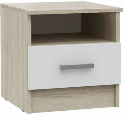 Мартина Тумба прикроватная (Дуб Сонома / белый)