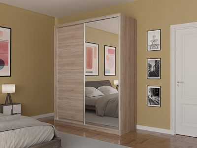 Шкаф-купе Лаурус 2 Сонома Светлый 180х58х220 см